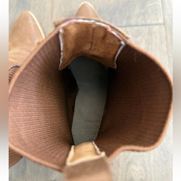 OASIS SOCIETY California Brown Vegan Leather Bootie Block Heel Women’s Size 8.5 - Picture 13 of 13